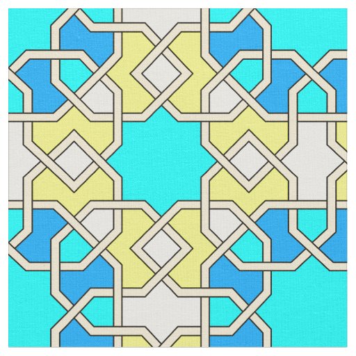Islamic geometric pattern fabric