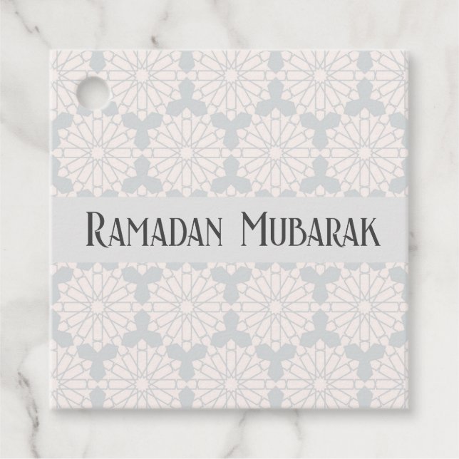 Islamic Geometric Pattern Favor Tags (Front)