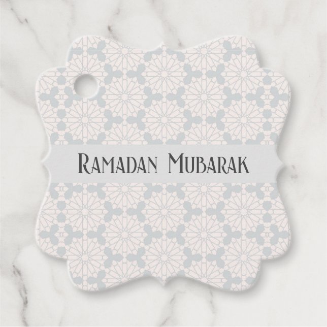 Islamic Geometric Pattern Favor Tags (Front)