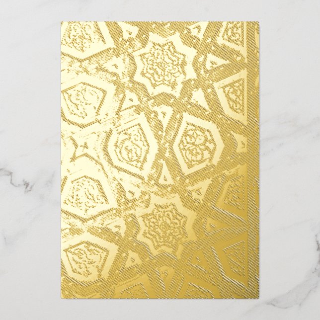 Islamic Geometric Pattern Foil Invitation (Front)
