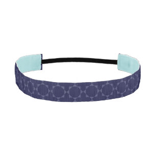 Islamic Geometric Pattern in Blue and Gold Athletic Headband