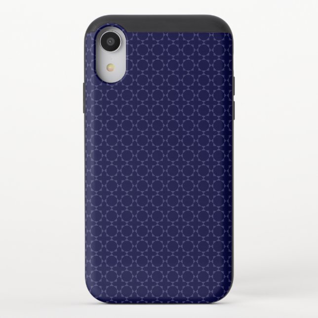 Islamic Geometric Pattern in Blue and Gold Uncommon iPhone Case (Back)