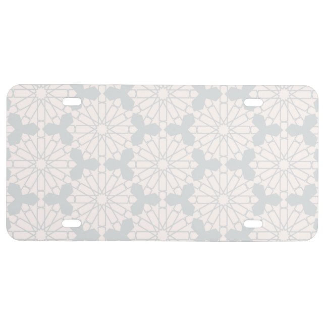 Islamic Geometric Pattern License Plate (Front)
