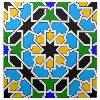 Islamic Geometric Pattern Napkin by moresque at Zazzle