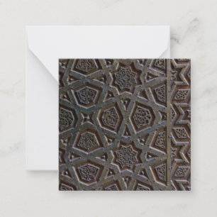 Islamic geometric pattern note card