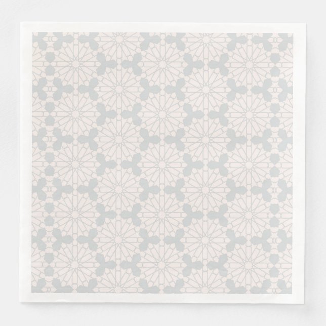 Islamic Geometric Pattern Paper Dinner Napkins (Front)