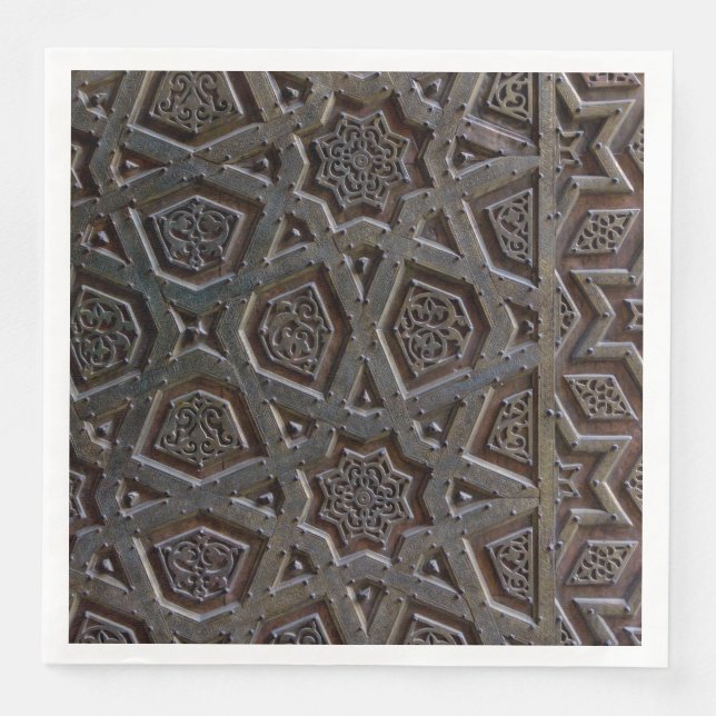 Islamic Geometric Pattern Paper Dinner Napkins (Front)