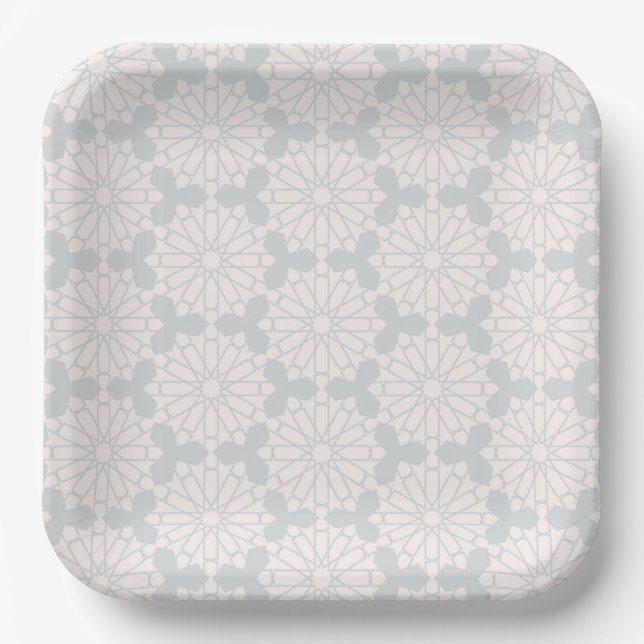 Islamic Geometric Pattern Paper Plates (Front)