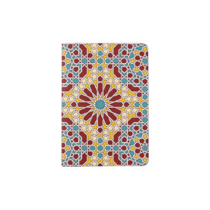 Islamic geometric pattern passport holder