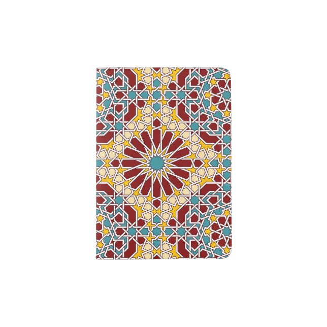 Islamic geometric pattern passport holder (Front)