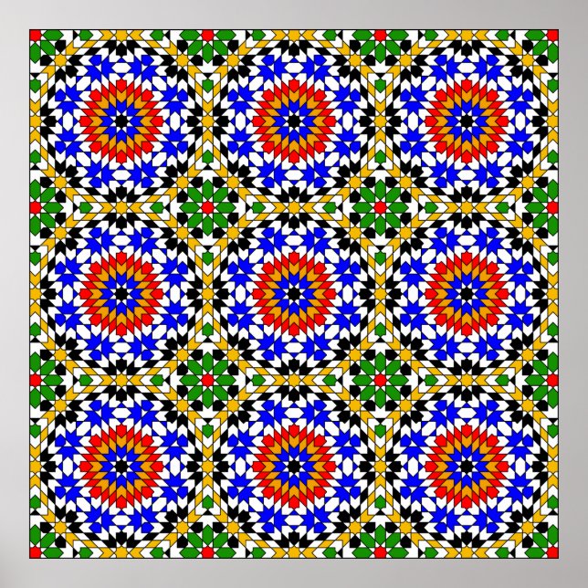Islamic geometric pattern Poster (Front)