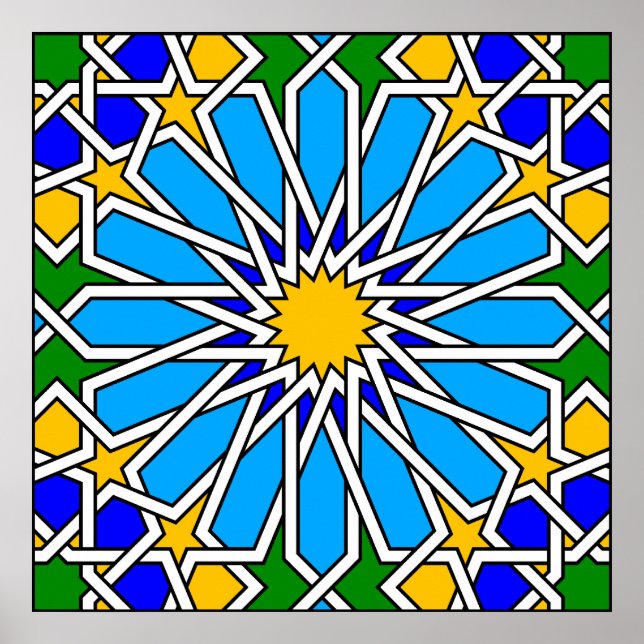 Islamic geometric pattern Poster (Front)