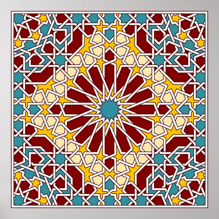 Islamic geometric pattern Poster