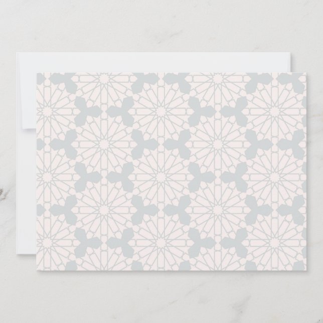 Islamic Geometric Pattern Save The Date (Front)
