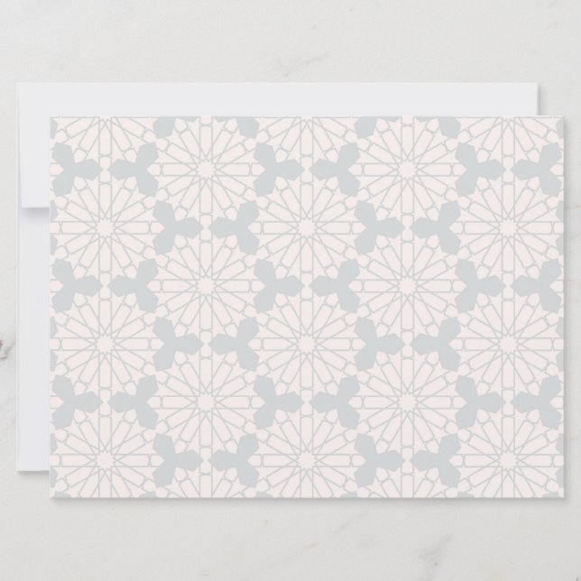 Islamic Geometric Pattern Save The Date (Front)