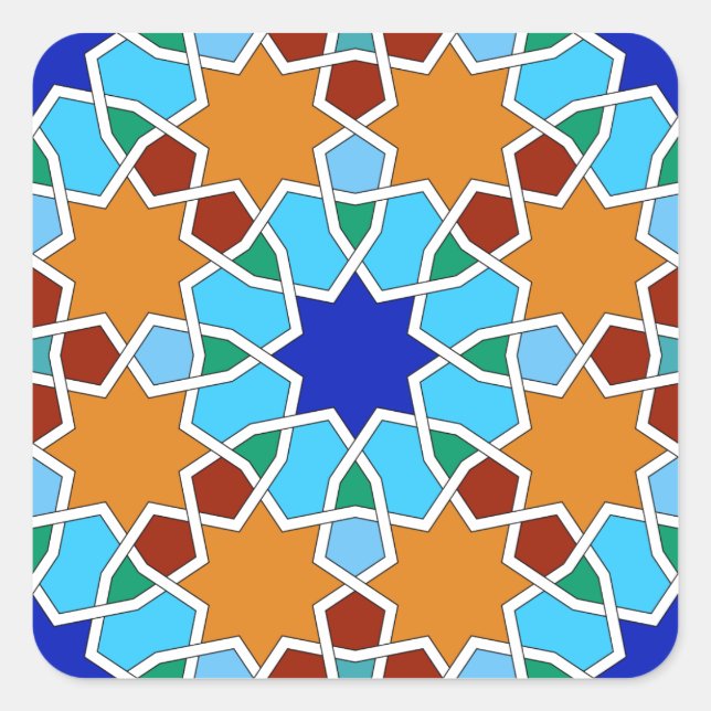 Islamic geometric pattern sticker (Front)