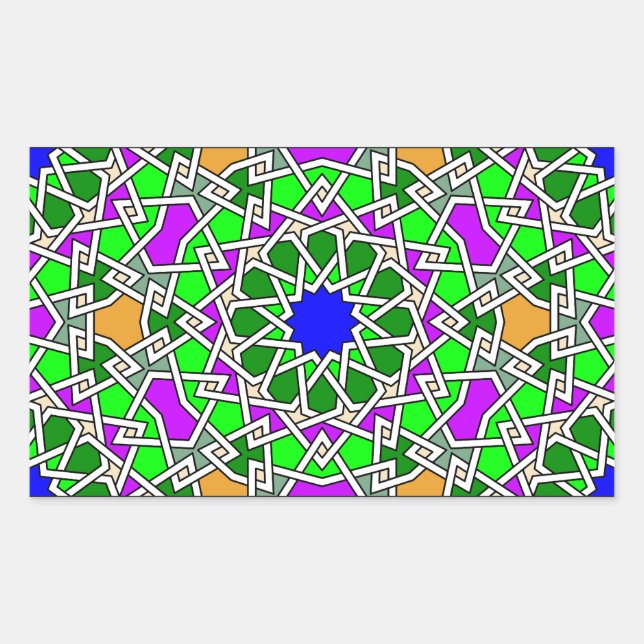 Islamic geometric pattern sticker (Front)