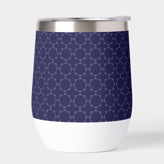  Islamic geometric pattern  Thermal Wine Tumbler (Left)
