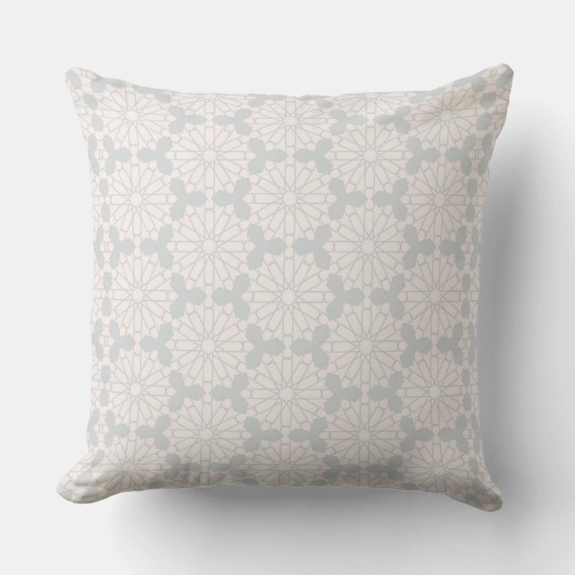 Islamic Geometric Pattern Throw Pillow (Front)
