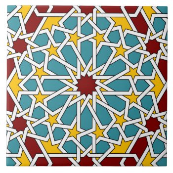 Islamic Geometric Pattern Tile by moresque at Zazzle
