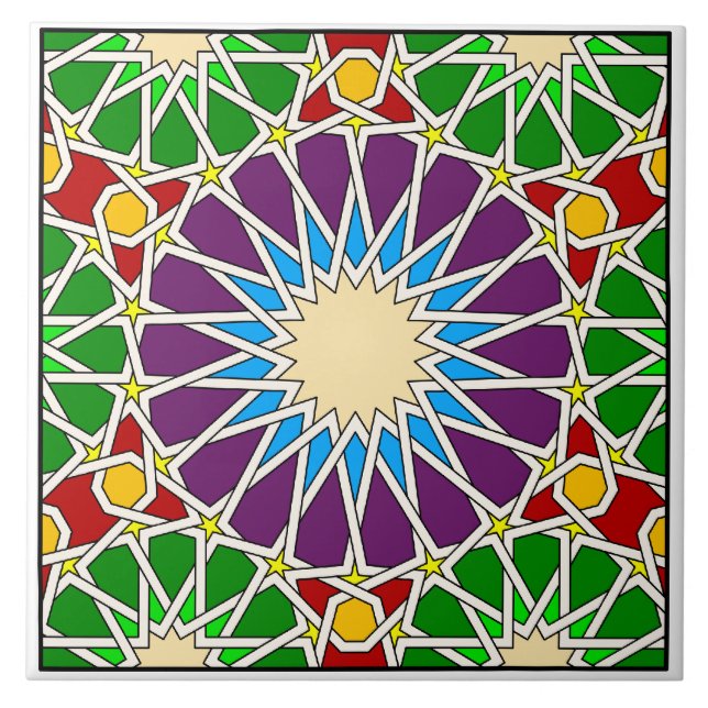 Islamic geometric pattern tile (Front)
