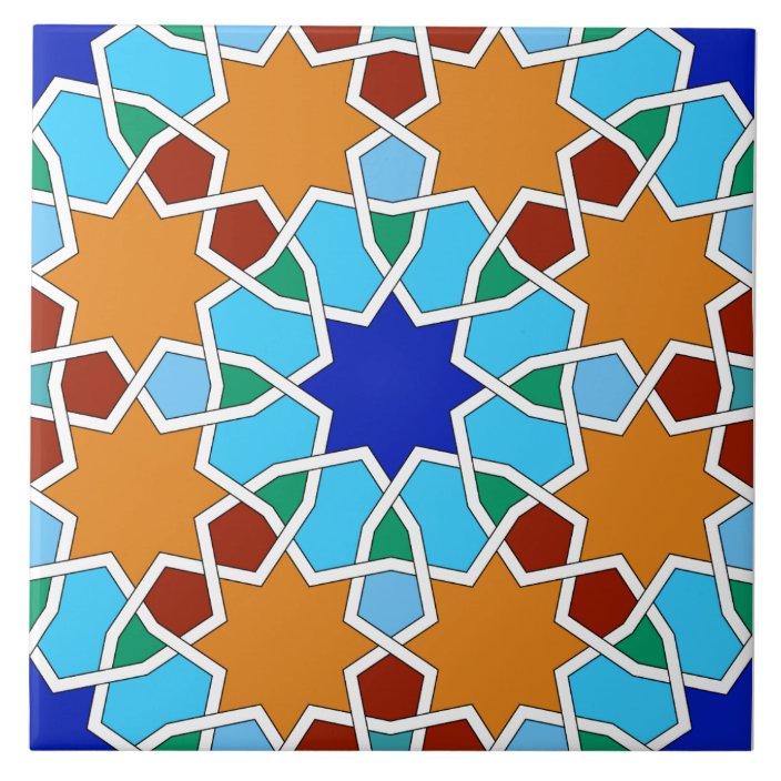 Islamic geometric pattern tile | Zazzle.com