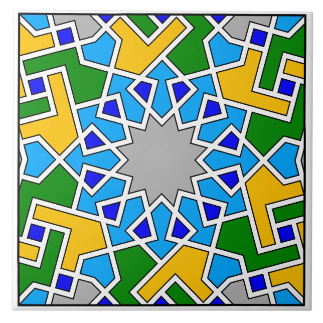 Islamic geometric pattern tile (Front)