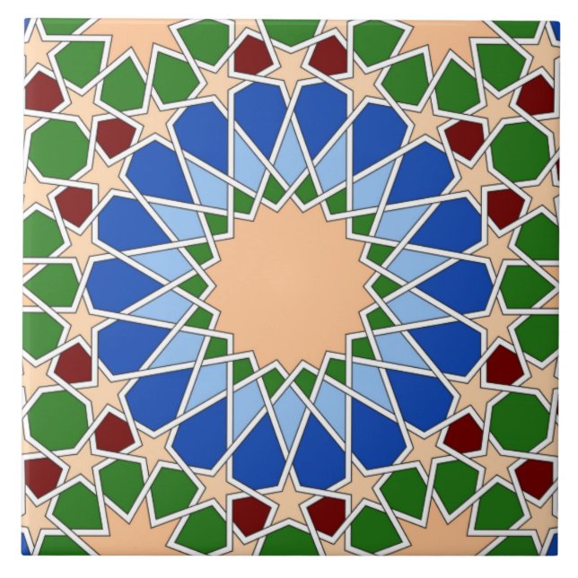 Islamic geometric pattern tile (Front)