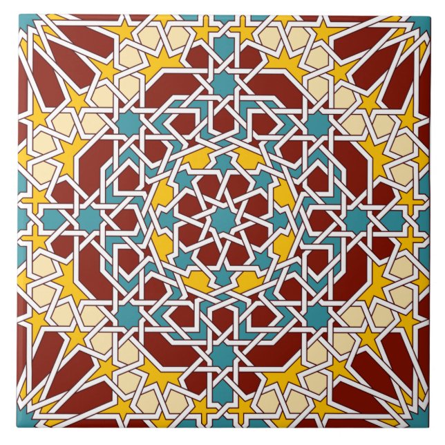 Islamic geometric pattern tile (Front)