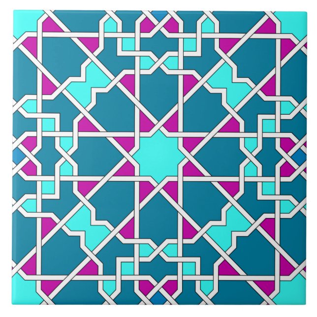 Islamic geometric pattern tile (Front)