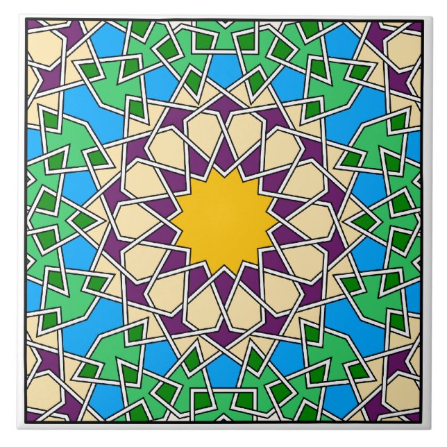 Islamic geometric pattern tile (Front)