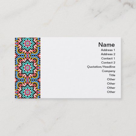 Islamic Geometric Pattern Tile Business Card