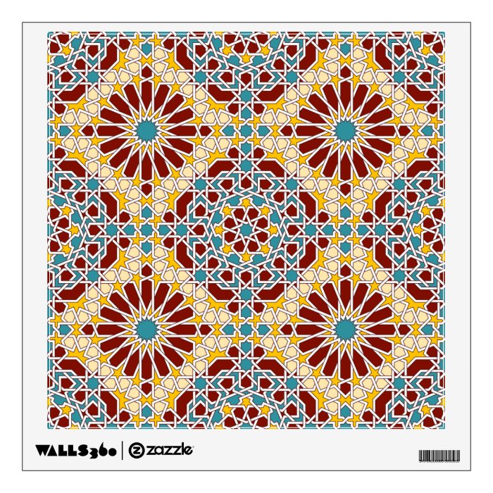 Islamic geometric pattern wall decals