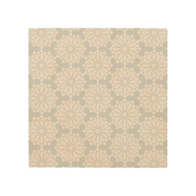 Islamic Geometric Pattern Wood Wall Art (Front)