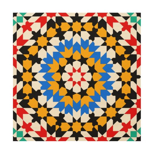 Islamic geometric pattern wood wall art