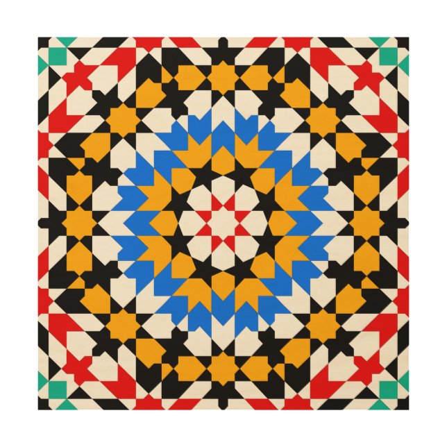 Islamic geometric pattern wood wall art (Front)