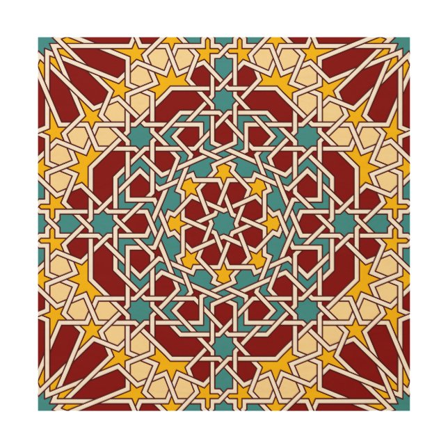 Islamic geometric pattern wood wall art (Front)