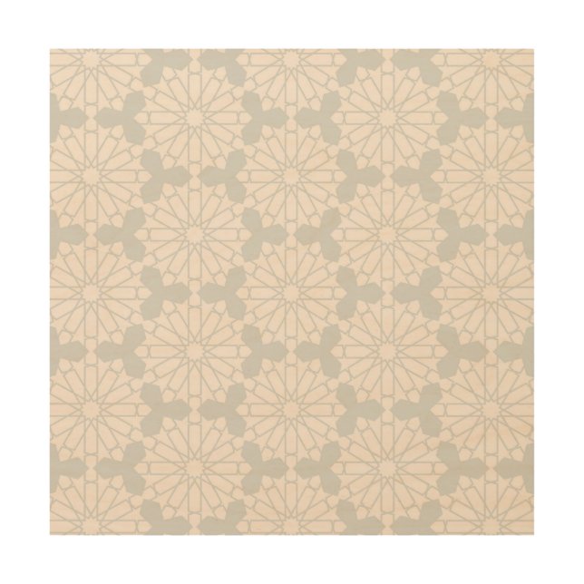 Islamic Geometric Pattern Wood Wall Art (Front)