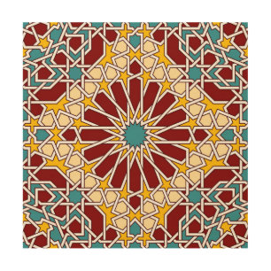 Islamic geometric pattern wood wall art