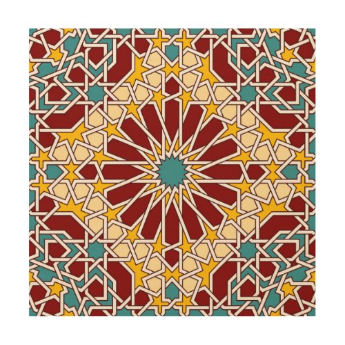 Islamic geometric pattern wood wall art