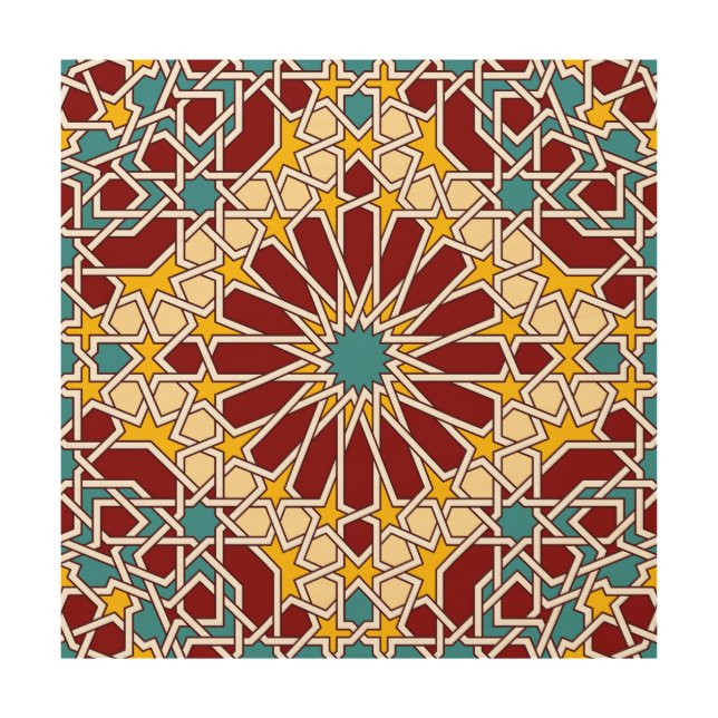Islamic geometric pattern wood wall art (Front)