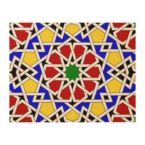 Islamic geometric pattern wood wall decor