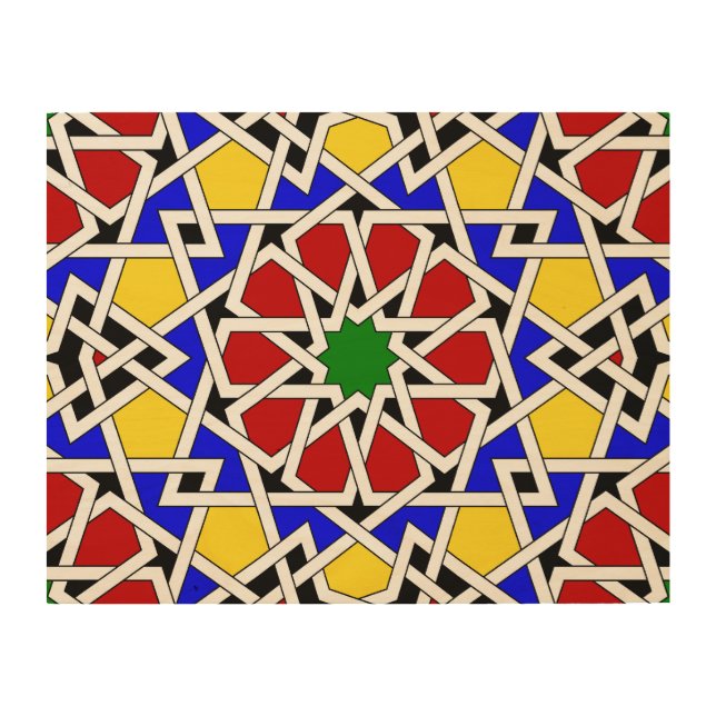 Islamic geometric pattern wood wall decor (Front)