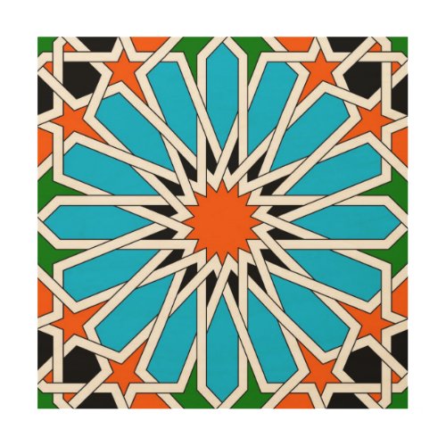 Islamic geometric pattern wood wall decor