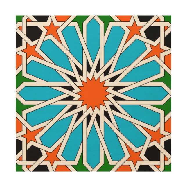 Islamic geometric pattern wood wall decor (Front)
