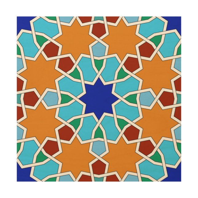 Islamic geometric pattern wood wall decor (Front)