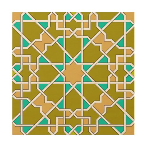 Islamic geometric pattern wood wall decor