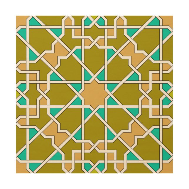 Islamic geometric pattern wood wall decor (Front)