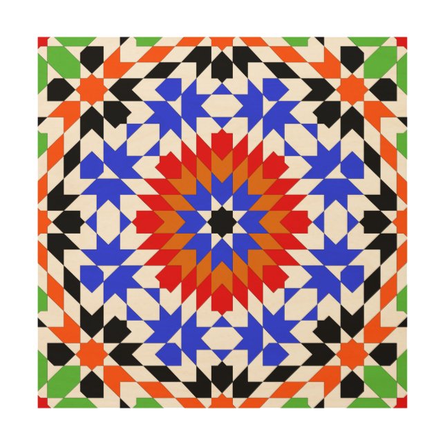 Islamic geometric pattern wood wall decor (Front)