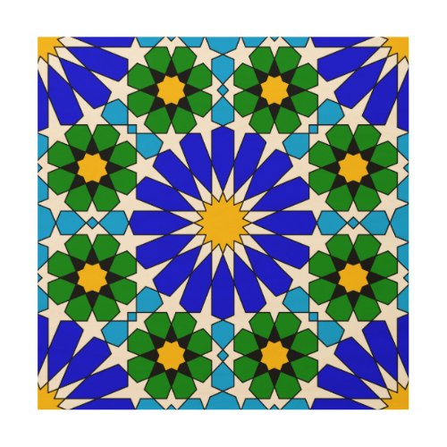 Islamic geometric pattern wood wall decor